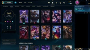 Conta lol - Diamante IV 164 skins - League of Legends
