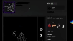 conta steam 101 jogos; lvl 42