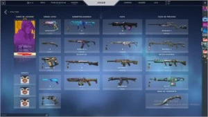 Conta de Valorant Prata 3 com várias skins