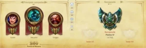 CONTA PLATINA 4 - 12 PÁGINAS DE RUNA - TODOS OS CAMPEÕES - League of Legends LOL