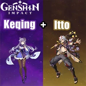 Conta Genshin Impact AR 8 com Itto, Keqing e Gorou C5