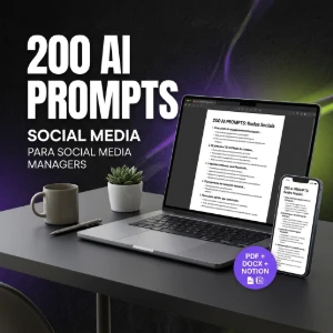 SocialFlow 200 — 200 Prompts de IA para Social Media 2026/27 - Inteligência Artificial