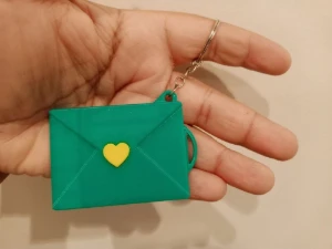 Chaveiro Envelope Retrátil para Foto ou Mensagem - Artesanato e Personalizados