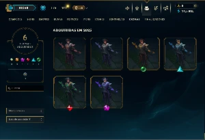 Diamante 3 com 45 Champs e 8 Skins ( 52 PDL ) - League of Legends LOL