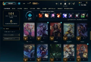 Diamante 3 com 45 Champs e 8 Skins ( 52 PDL ) - League of Legends LOL