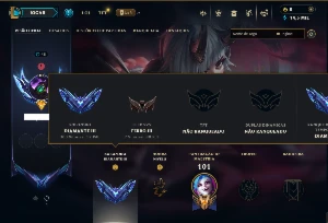 Diamante 3 com 45 Champs e 8 Skins ( 52 PDL ) - League of Legends LOL