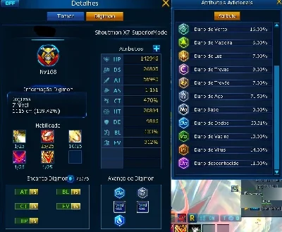 Conta LA OMEGA 1 U X7SM e quase todos os SSS+ do game - Digimon Masters Online DMO