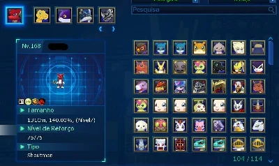 Conta LA OMEGA 1 U X7SM e quase todos os SSS+ do game - Digimon Masters Online DMO