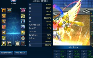 Conta LA OMEGA 1 U X7SM e quase todos os SSS+ do game - Digimon Masters Online DMO