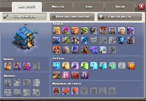 Conta clash of clans cv 12