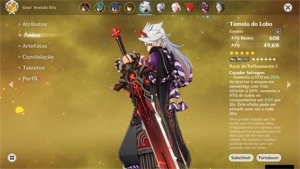 AR 57 - AYATO, AYAKA, ITTO, ZHONGLI, HUTAO, KOKOMI + ARMAS 5 - Genshin Impact