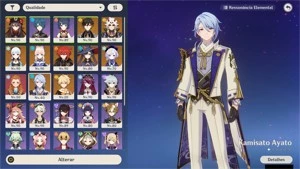 AR 57 - AYATO, AYAKA, ITTO, ZHONGLI, HUTAO, KOKOMI + ARMAS 5 - Genshin Impact