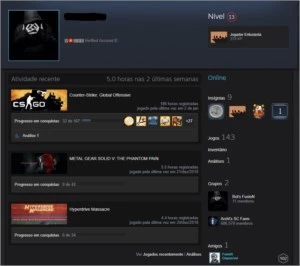Conta Steam Csgo Prime + 140 Jogos