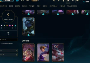 conta Lol Ouro, 9 Skins, Lvl 43, Upada na mao - League of Legends