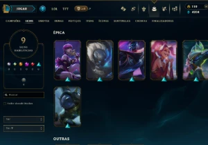 conta Lol Ouro, 9 Skins, Lvl 43, Upada na mao - League of Legends