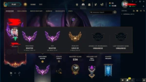 Conta mestre 201pdl 52 Skins League of Legends LOL
