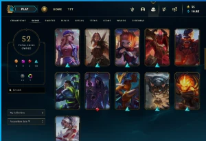 Conta mestre 201pdl 52 Skins League of Legends LOL