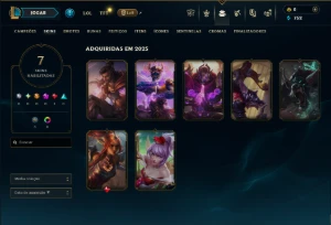 Esmeralda 4 com 95 Champs e 7 Skins - League of Legends LOL