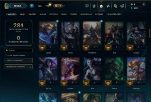 Esmeralda 4 com 95 Champs e 7 Skins - League of Legends LOL