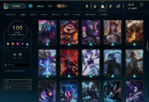 Conta de lol 100 skins contando com 4 skins prestigio - League of Legends