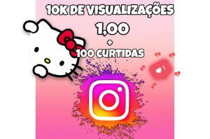 10K De Visualizações Instagram 1,00 +100 Curtidas - Redes Sociais