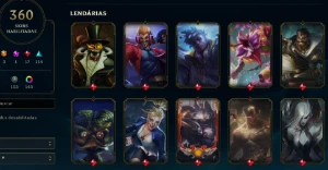 FULL ACESSO - LVL 467 - 360 Skins - TODOS Champions - League of Legends LOL
