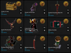 Conta Aqw Endgame, Hero Mart, Classe Calendario, Raros - Adventure Quest World