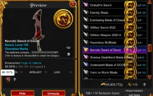 Conta Aqw Endgame, Hero Mart, Classe Calendario, Raros - Adventure Quest World