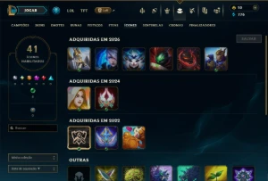 Ouro 2 com 45 Champs e 8 Skins - League of Legends LOL