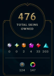 Conta League of Legends (LoL) Diamante 4 - 476 Skins