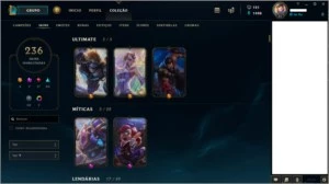 Conta de Lol nv 81 - Unranked / 236 Skins - League of Legends