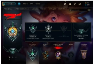conta Lol Plat4 Md3 69 Icones Muitas Skins Raras 52 Campeoes - League of Legends