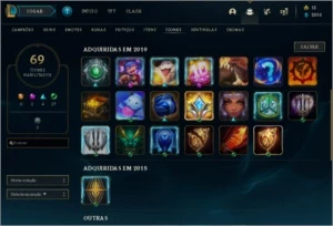 conta Lol Plat4 Md3 69 Icones Muitas Skins Raras 52 Campeoes - League of Legends