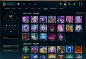 conta Lol Plat4 Md3 69 Icones Muitas Skins Raras 52 Campeoes - League of Legends