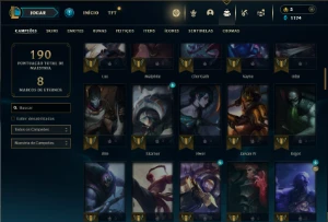 Prata 4 com 90 Champs e 30 Skins - League of Legends LOL