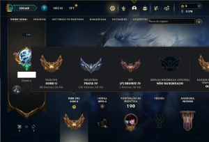 Prata 4 com 90 Champs e 30 Skins - League of Legends LOL