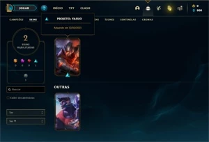 Conta Unranked com 35 Champs e 2 Skins + 1 Fragmento - League of Legends LOL