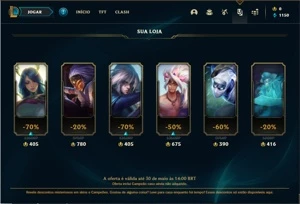 Conta diamante 2 com 29 Champs e 2 Skins + 15 Espolios - League of Legends LOL