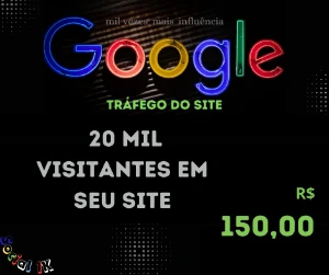 200 Mil Visitas- Tráfego orgânico  Google - Redes Sociais