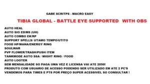 MACRO EASY - GLOBAL - BATTLE EYE SUPPORTED - Tibia