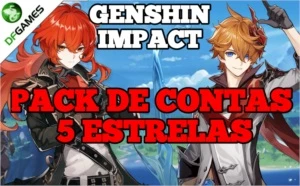 ✨ PACK DE CONTAS GENSHIN IMPACT COM PERSONAGENS 5⭐ ✨
