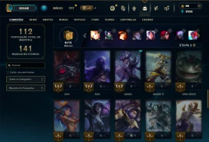 Prata 2 com 50 Champs e 29 Skins - League of Legends LOL