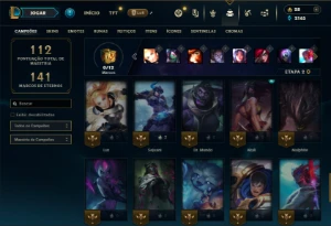 Prata 2 com 50 Champs e 29 Skins - League of Legends LOL