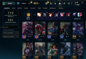 Prata 2 com 50 Champs e 29 Skins - League of Legends LOL