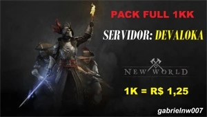 NW - PACK 1KK GOLD - SERVIDOR DEVALOKA - New World