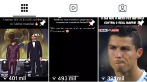 Conta no Instagram - Futebol - 9k - vídeos - Redes Sociais