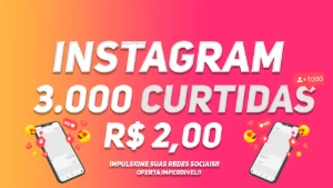 Instagram 3.000 Curtidas em Fotos e Vídeos - Outros