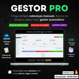 Sistema Gestor com Cobranças Via WhatsApp – Gestor PRO 2024