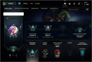 Conta platina 4 com 128 champs e 115 skins (Atrox Prestigio) - League of Legends LOL