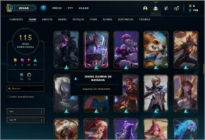 Conta platina 4 com 128 champs e 115 skins (Atrox Prestigio) - League of Legends LOL